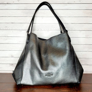 Coach Edie 31 Gunmetal Leather Shoulder Bag